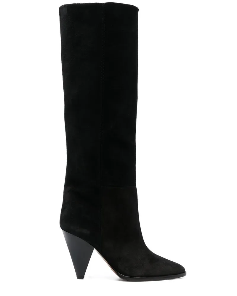 Isabel Marant Stiefeletten aus Wildleder 90mm - Schwarz Schwarz