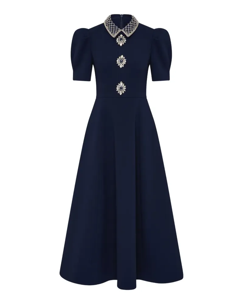 Rebecca Vallance Kurzärmeliges Crown Jewel Midikleid - Blau Blau