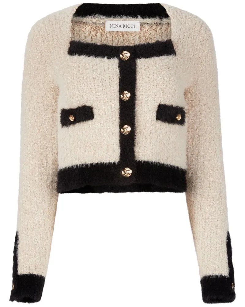 Nina Ricci Cardigan mit eckigem Ausschnitt - Nude Nude