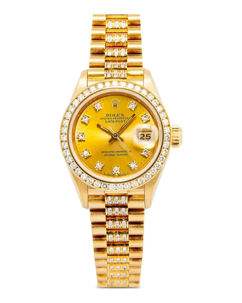 Rolex Datejust Armbanduhr mit Diamanten, 26mm - Gold Gold