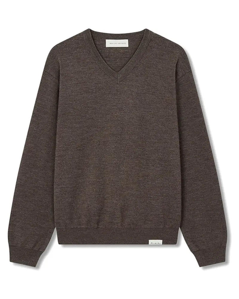 ManOnTheBoon crew-neck wool sweatshirt - Braun Braun