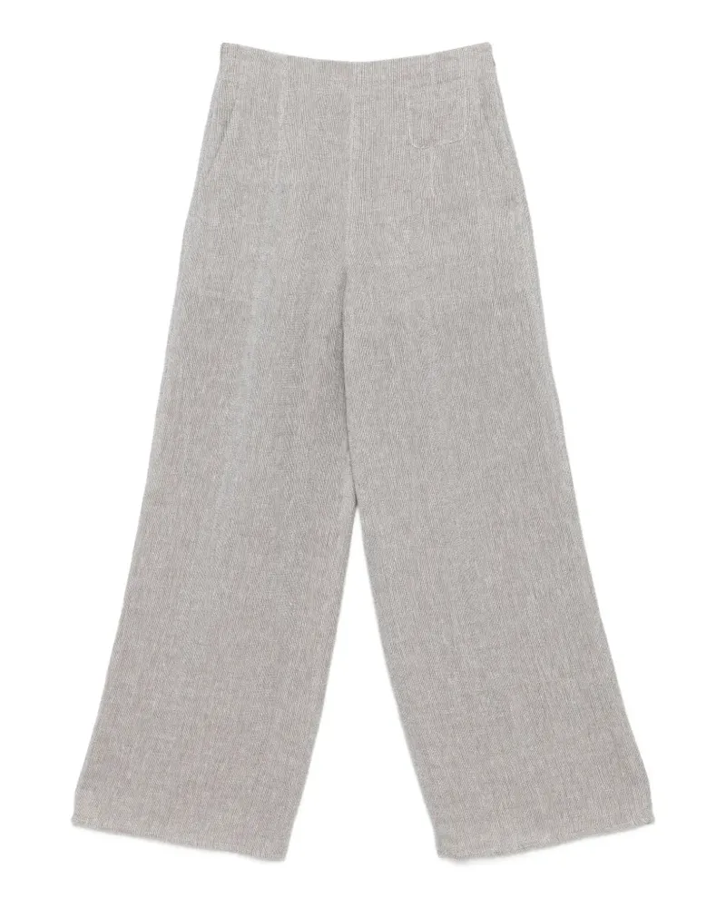 Emporio Armani Weite Hose mit Reißverschluss - Grau Grau