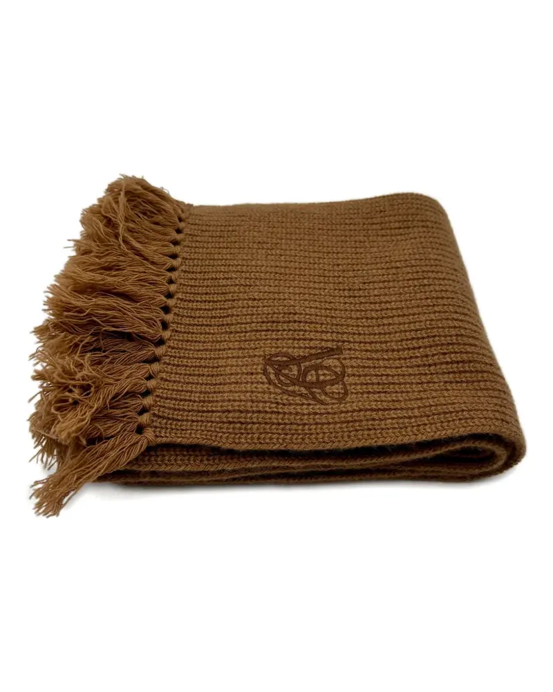 Valentino Garavani Schal mit Fransen - Braun Braun