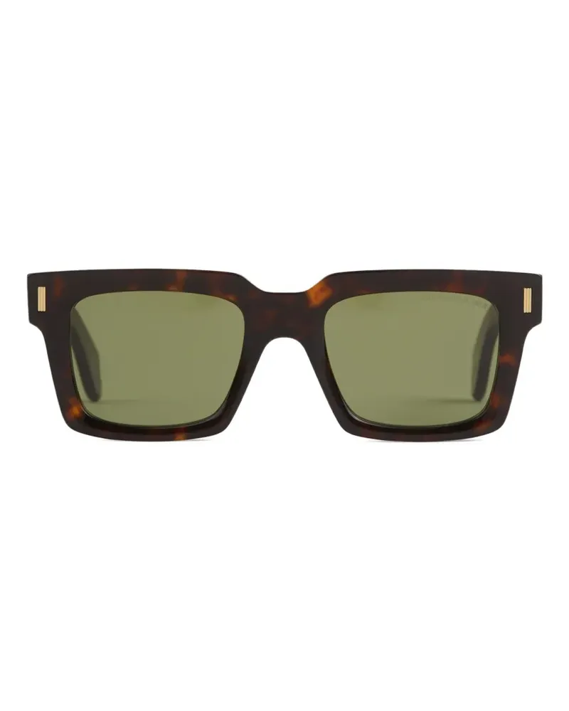 Cutler and Gross 9386 Sonnenbrille mit eckigem Gestell - Braun Braun