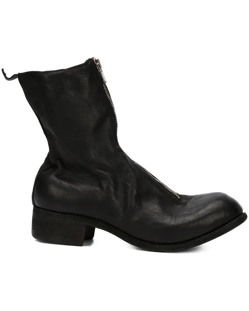 GUIDI Stiefel im Used-Look - Schwarz Schwarz