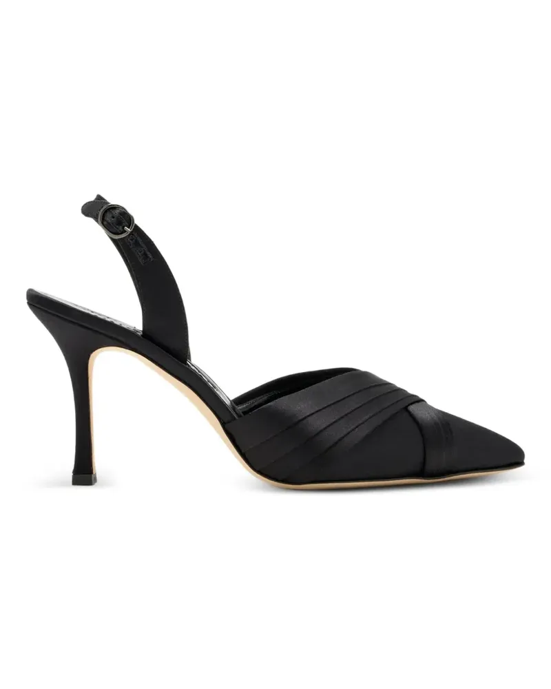 Manolo Blahnik Vieraslipla crossover-strap slingback pumps - Schwarz Schwarz