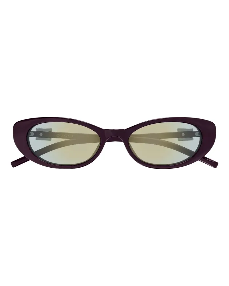 Gucci Cat-Eye-Sonnenbrille mit Logo-Schild - Violett Violett