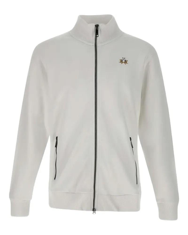 La Martina Besticktes Sweatshirt mit Stehkragen - Weiß Weiß