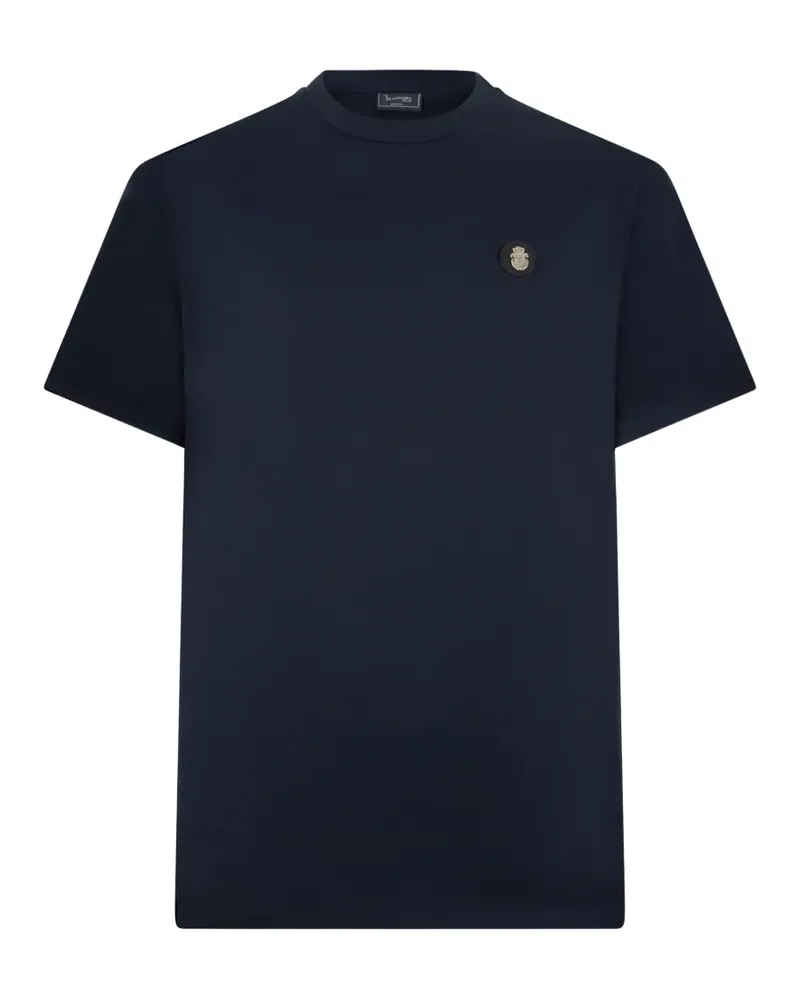 Billionaire T-Shirt mit Logo-Patch - Blau Blau