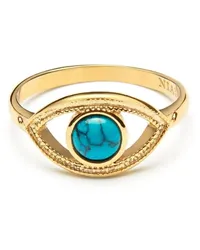 Nialaya Skyfall Evil Eye Ring Gold