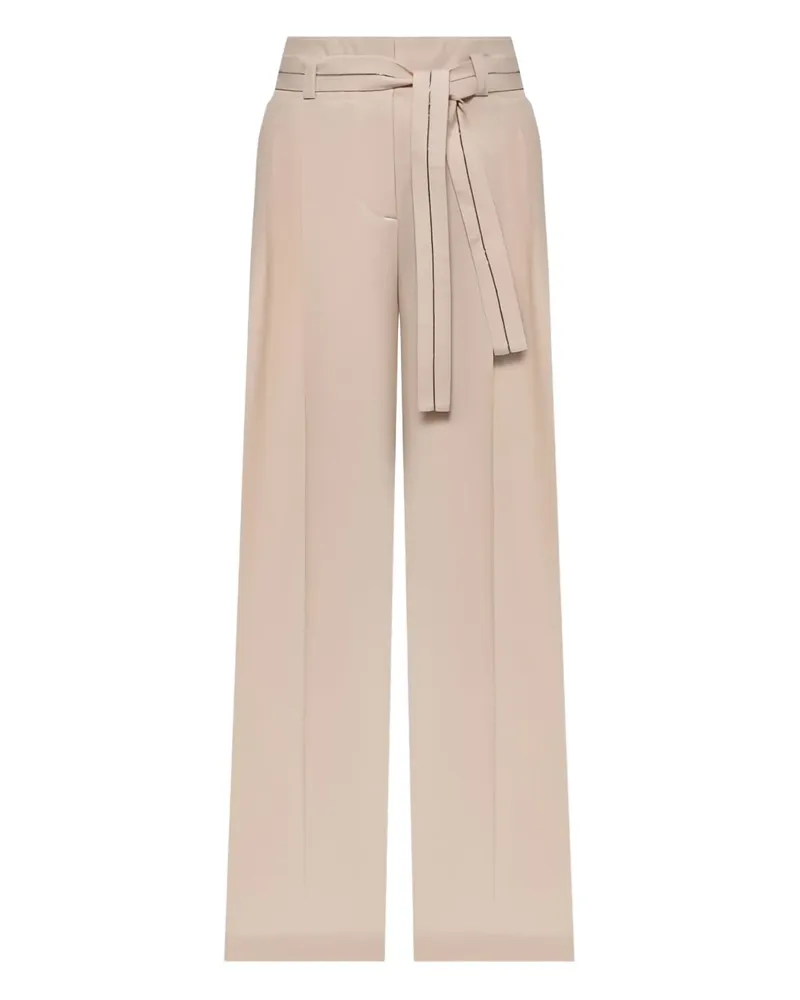 Peserico Plissierte Hose mit Gürtel - Nude Nude
