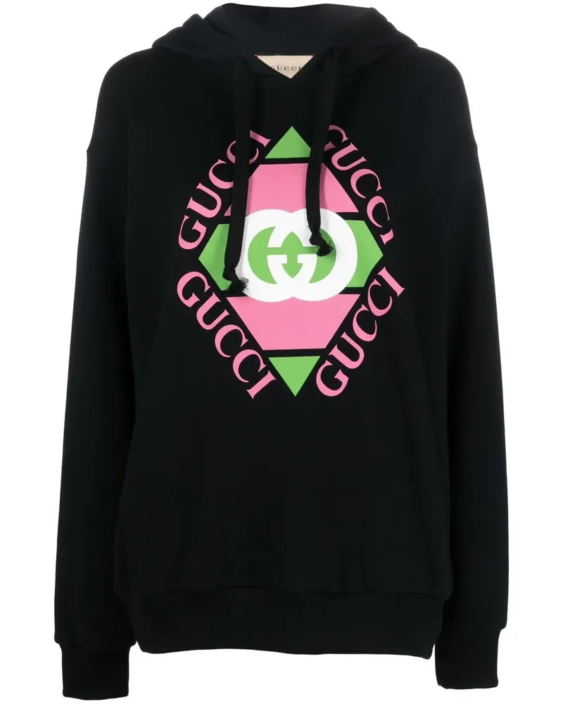 Gucci Hoodie mit Logo-Print - Schwarz Schwarz