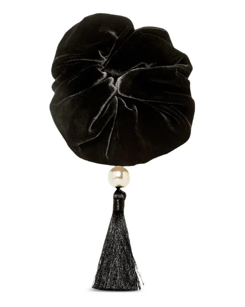 Jennifer Behr Isadora Haarband aus Samt - Schwarz Schwarz