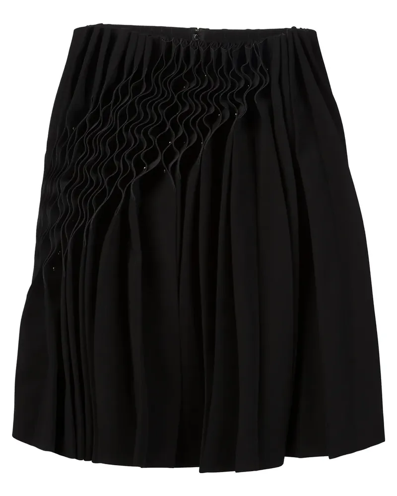 Noir Kei Ninomiya Rock mit Raffungen - Schwarz Schwarz