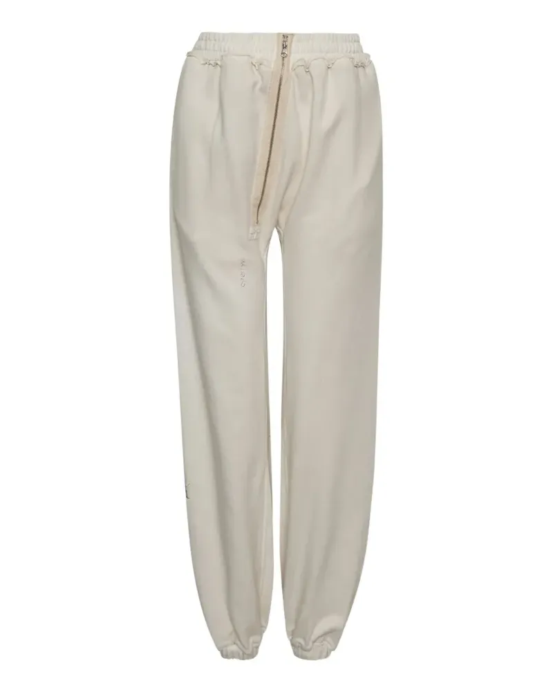 OPEN YY curved-zip track pants - Nude Nude