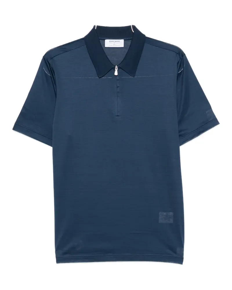 Gran Sasso half-zip polo shirt - Blau Blau