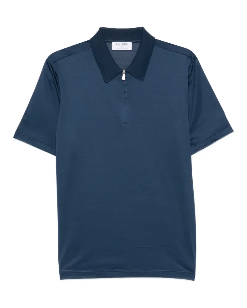 Gran Sasso half-zip polo shirt - Blau Blau
