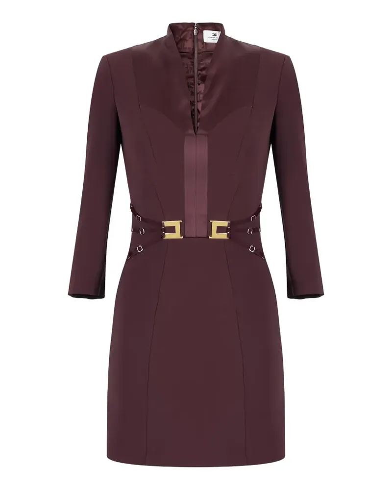 Elisabetta Franchi V-neck mini dress - Braun Braun