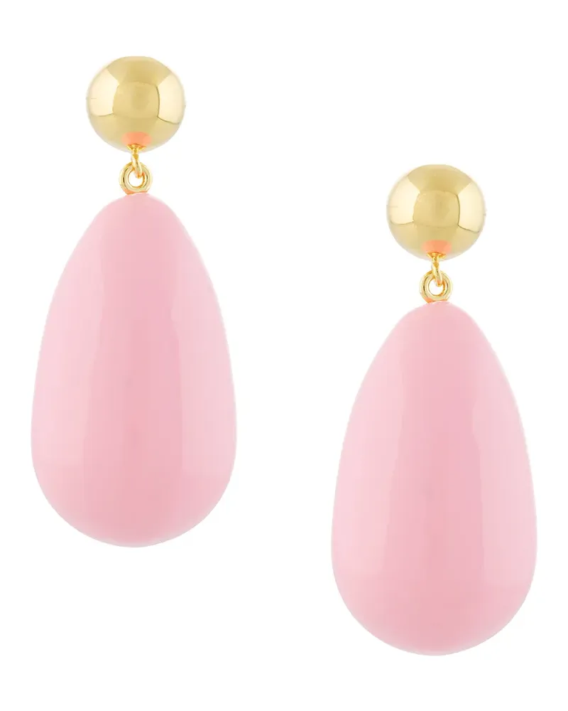 Eshvi Hängeohrringe mit Tropfenform - Rosa Rosa