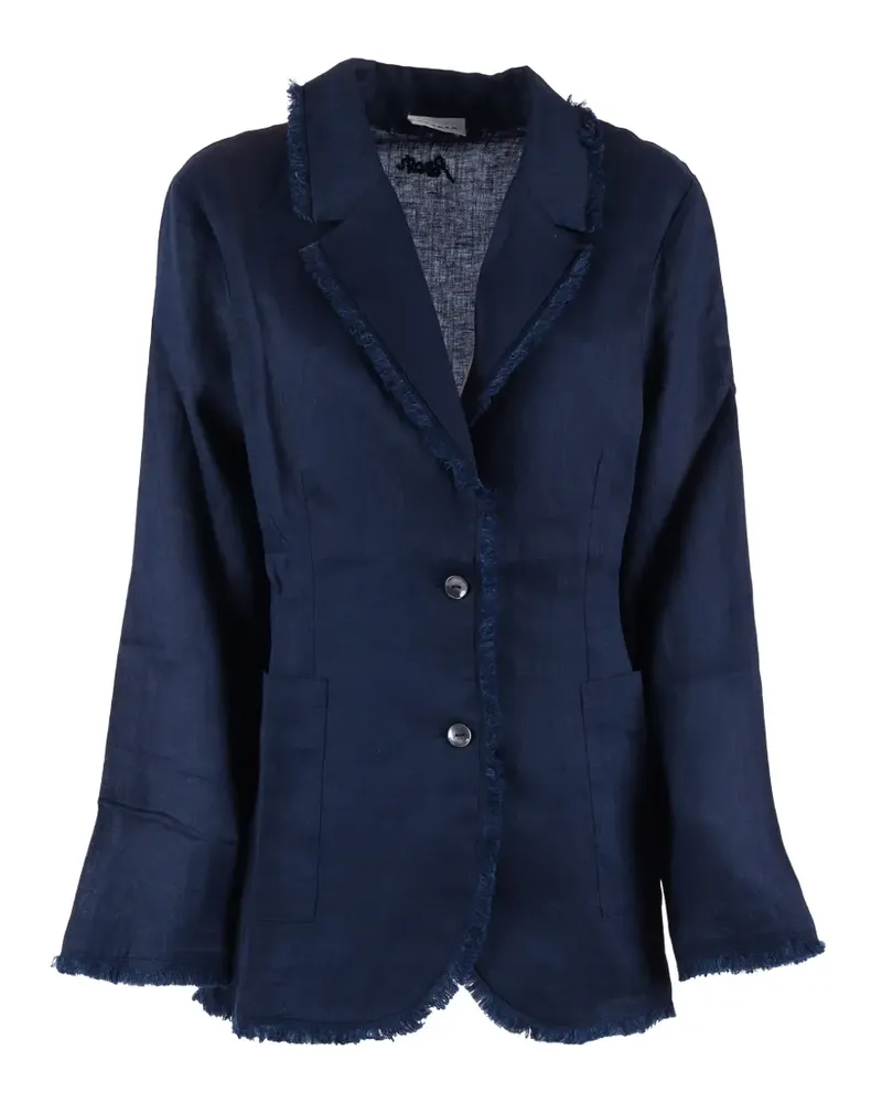 P.A.R.O.S.H. P.A.R.O H. Jacke mit ausgefransten Kanten - Blau Blau