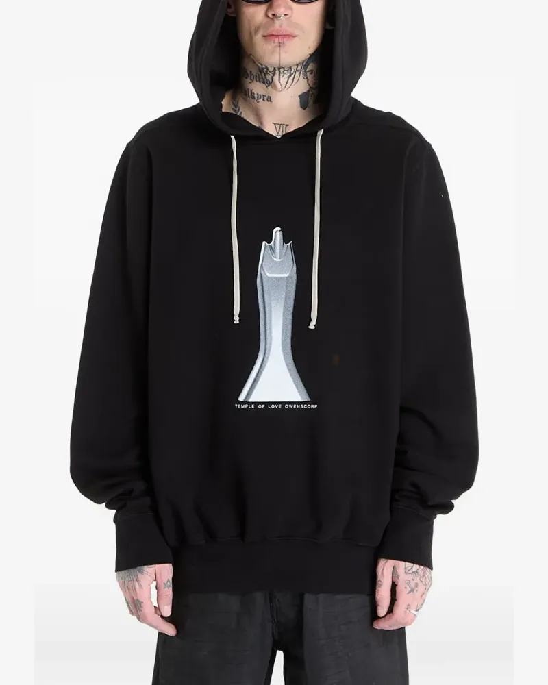 DRKSHDW by Rick Owens Oversized-Hoodie mit Print - Schwarz Schwarz