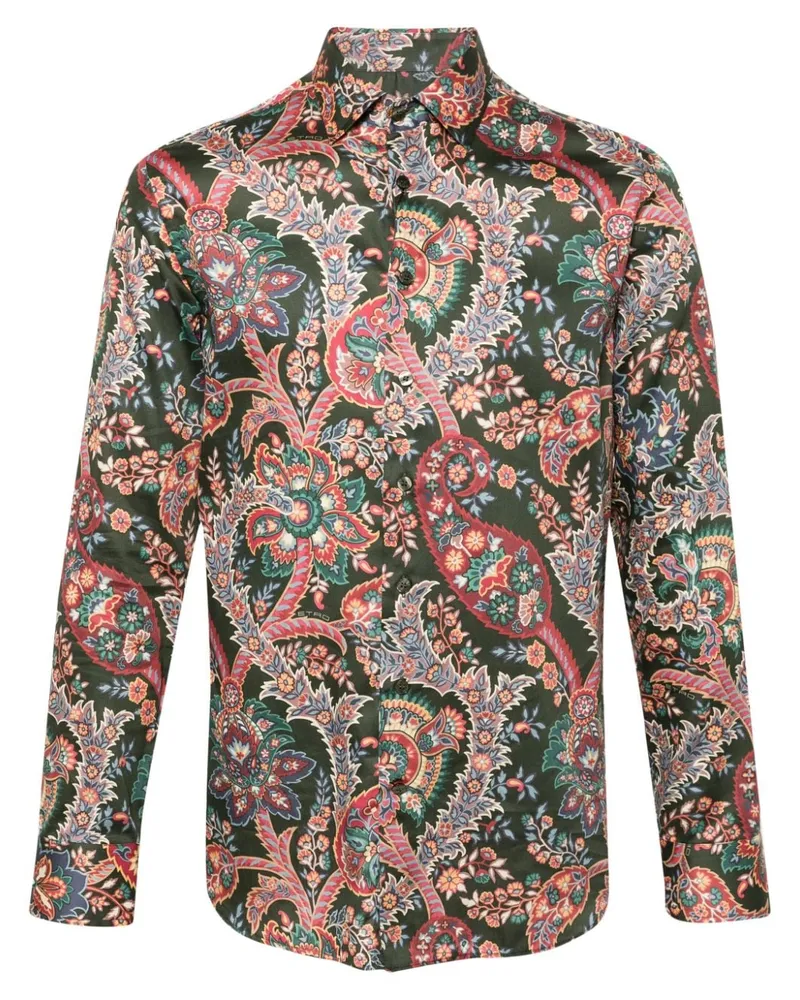 Etro Hemd mit Paisleymuster - Grün Grün