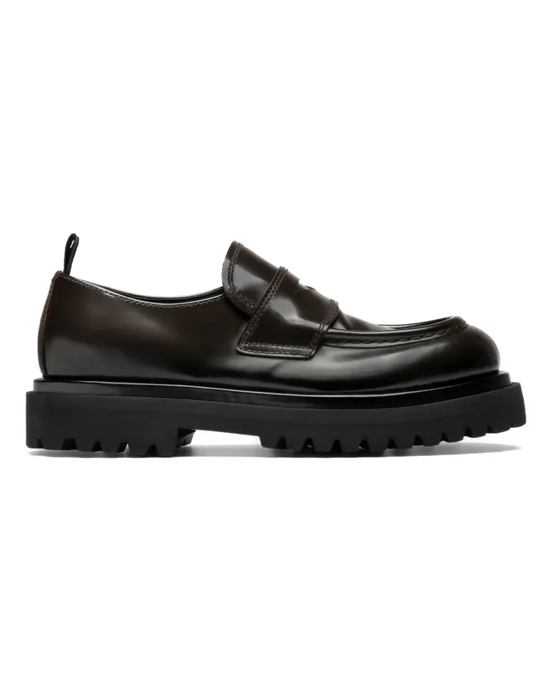 Officine Creative Italia Wisal 001 lug-sole leather loafers - Braun Braun