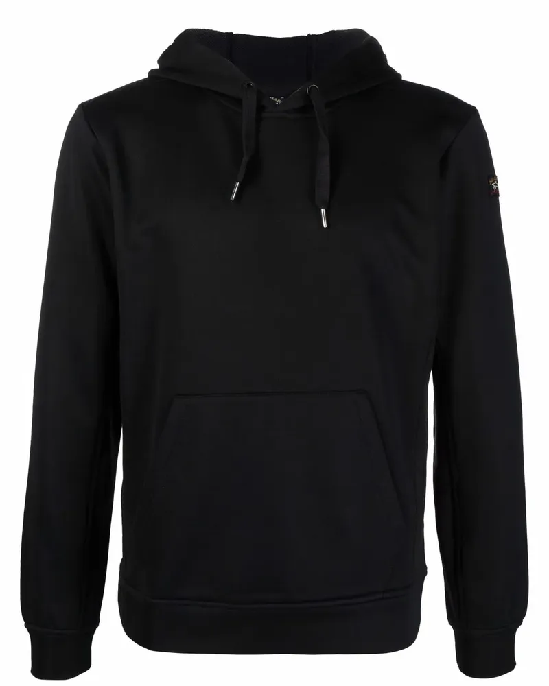 Paul & Shark Hoodie mit Logo-Patch - Schwarz Schwarz