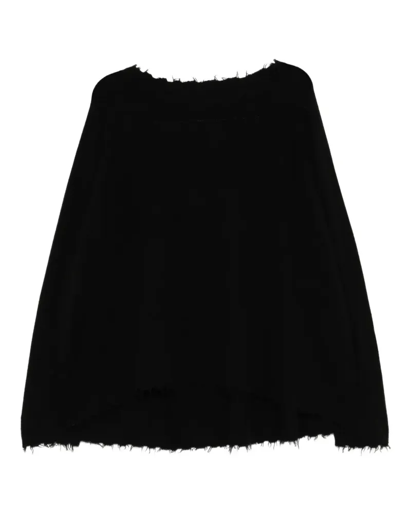 Studiorundholz frayed-edge sweater - Schwarz Schwarz