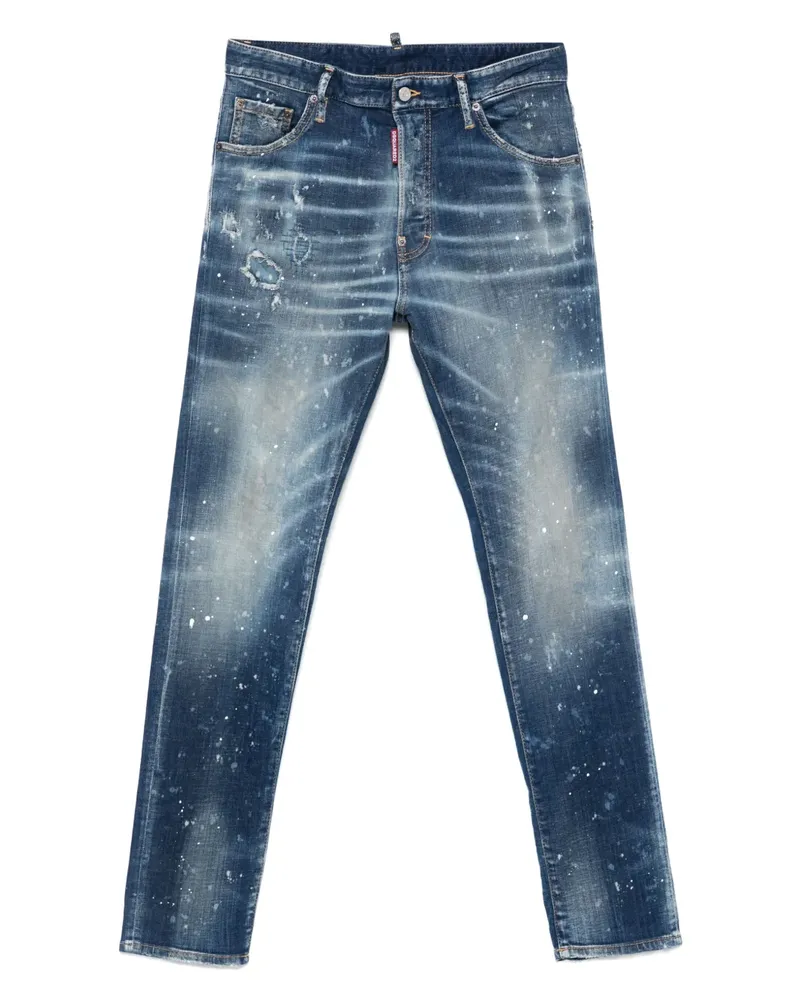 Dsquared2 Ripped Wash Bro Jeans - Blau Blau