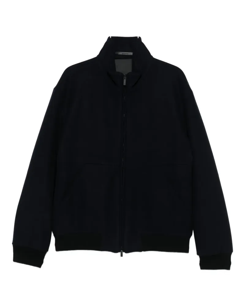 Giorgio Armani zip-front patch-pocket jacket - Blau Blau