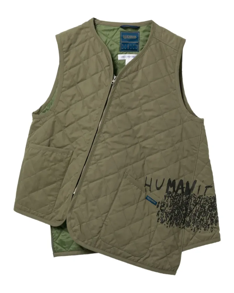 Comme des Garçons quilted zipped gilets - Grün Grün