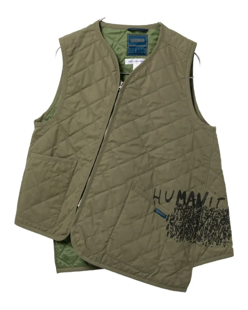 Comme des Garçons quilted zipped gilets - Grün Grün