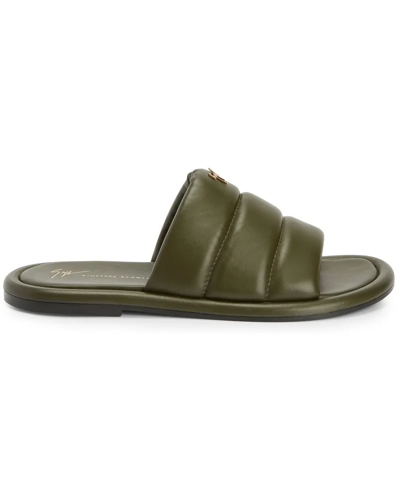 Giuseppe Zanotti Gepolsterte Pantoletten - Grün Grün