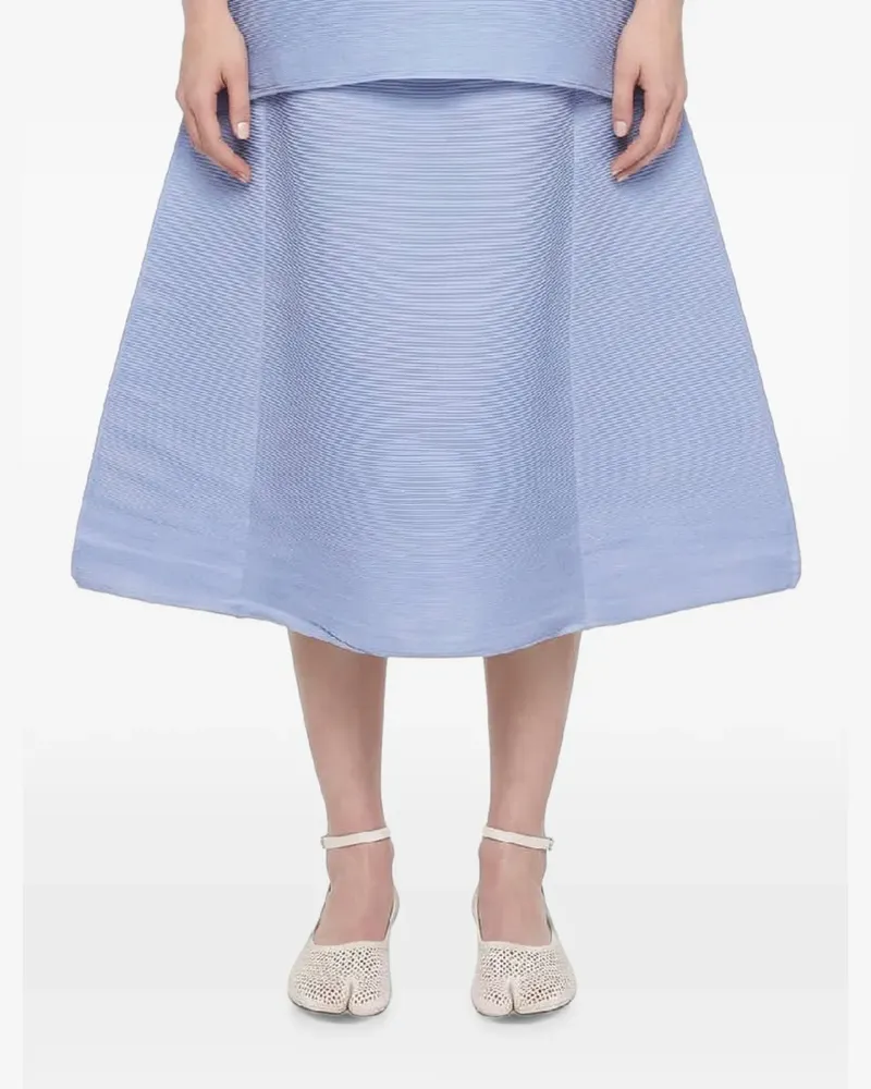 Melitta Baumeister A-line ripple midi skirt - Blau Blau