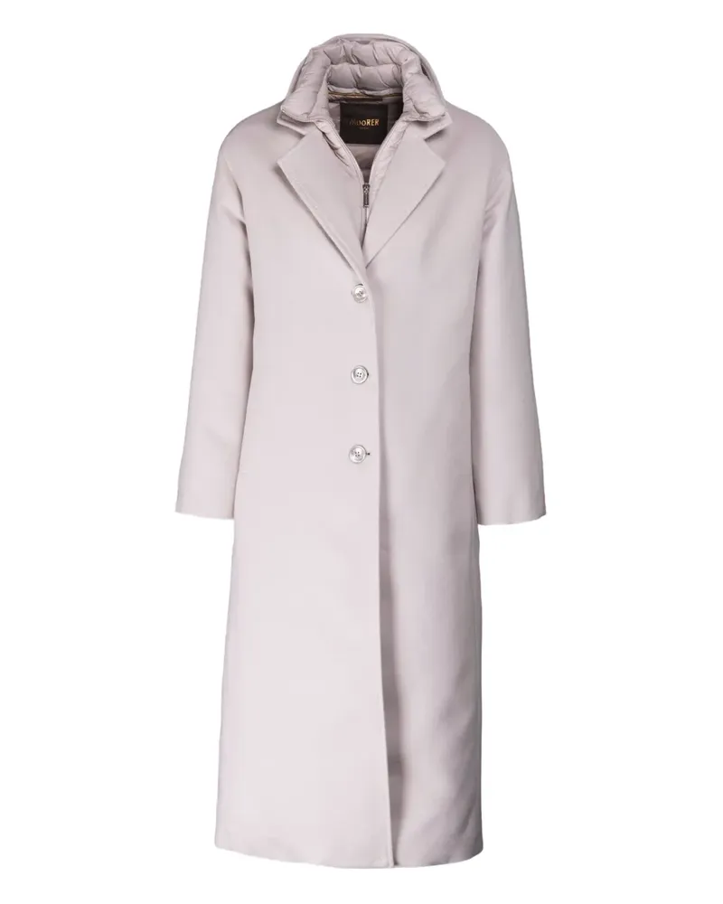 MOORER Mantel mit fallendem Revers - Rosa Rosa