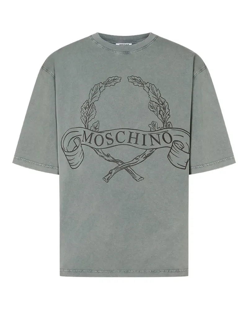 Moschino Laurel Crown T-Shirt mit grafischem Print - Grau Grau