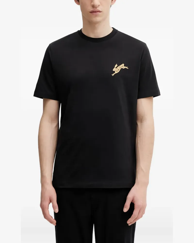 Paul Smith T-Shirt mit Hasen-Logo - Schwarz Schwarz