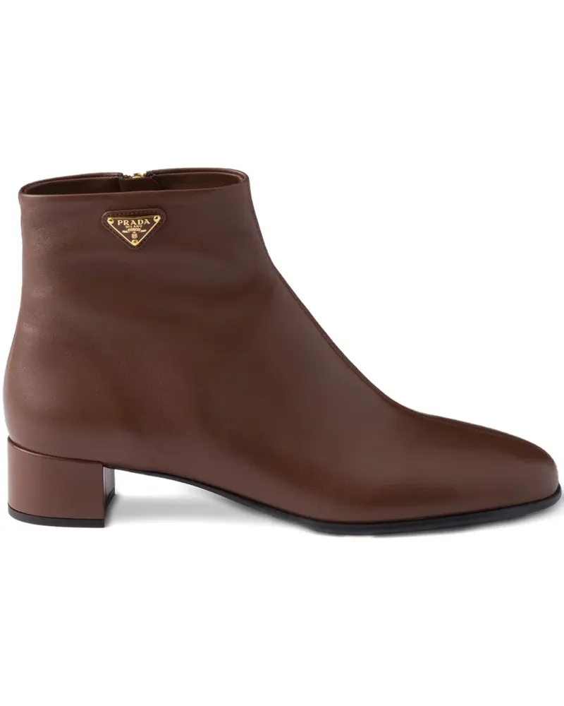 Prada Stiefel mit Reißverschluss 35mm - Braun Braun