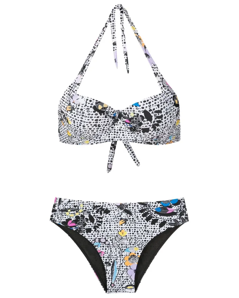 Amir Slama Neckholder-Bikini mit Blumen-Print - Mehrfarbig Mehrfarbig