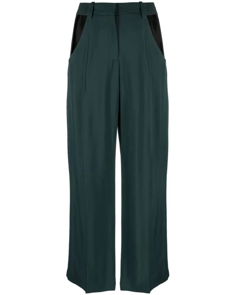 Thierry Mugler Weite Hose mit Cut-Outs - Grün Grün