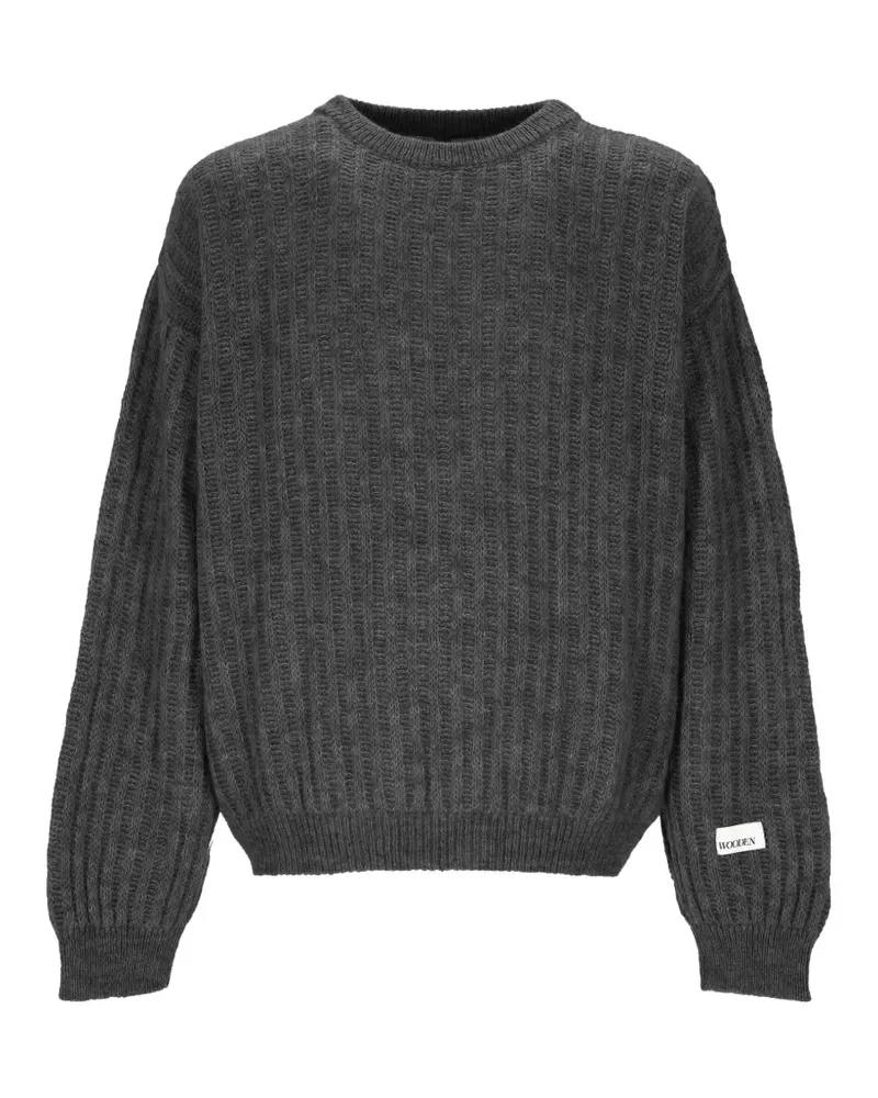 Wood Wood Gerippter Strickpullover - Grau Grau