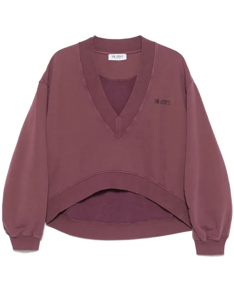 ATTICO Sweatshirt mit Logo-Stickerei - Rot Rot