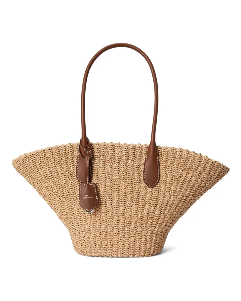 Ralph Lauren Tote Bag mit Lederbesatz - Nude Nude