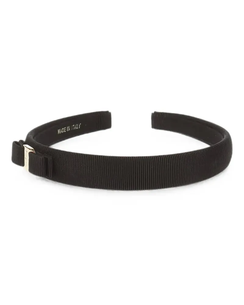 Ferragamo Vara bow-detail cotton headband - Schwarz Schwarz