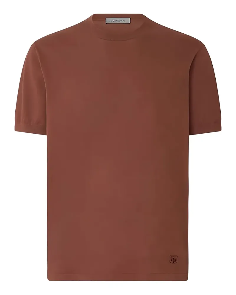 Corneliani T-Shirt mit rundem Ausschnitt - Braun Braun