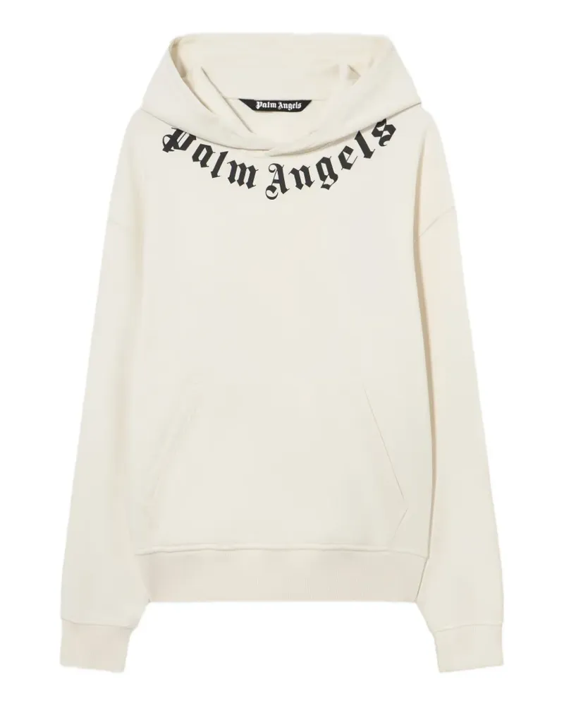 Palm Angels Hoodie mit Logo am Kragen - Nude Nude