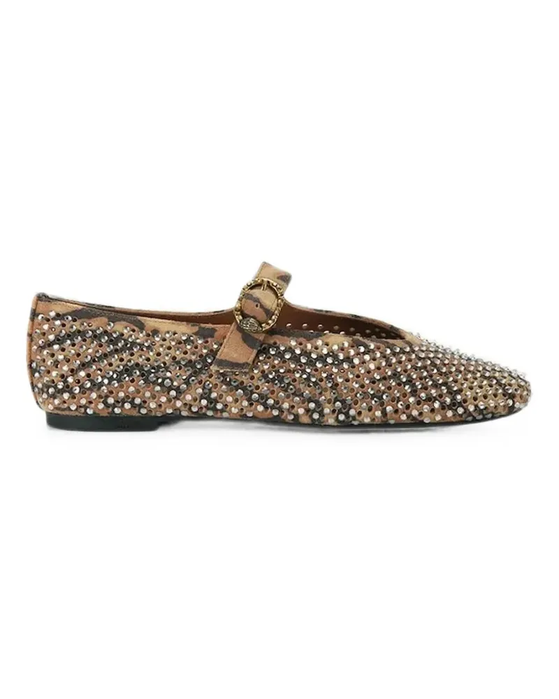 Kurt Geiger Mayfair Ballerinas mit Kristallen - Nude Nude