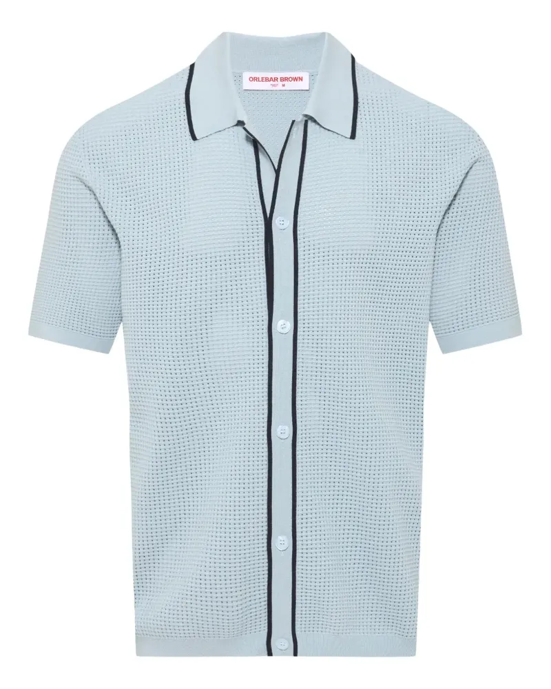 Orlebar Brown Perforiertes Roddy Hemd - Blau Blau