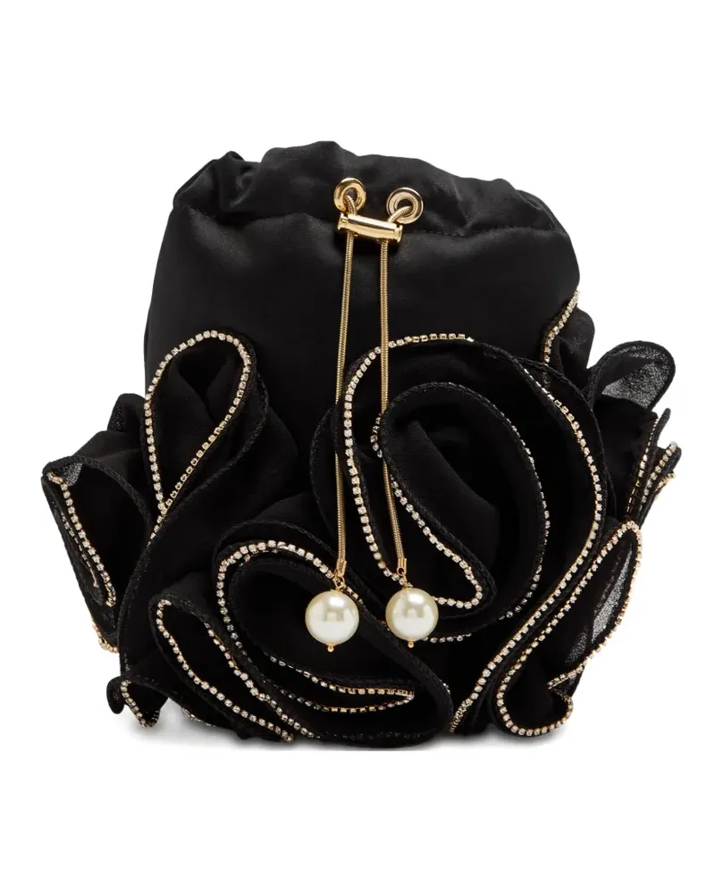 Rosantica Ruffles crystal-embellished satchel bag - Schwarz Schwarz